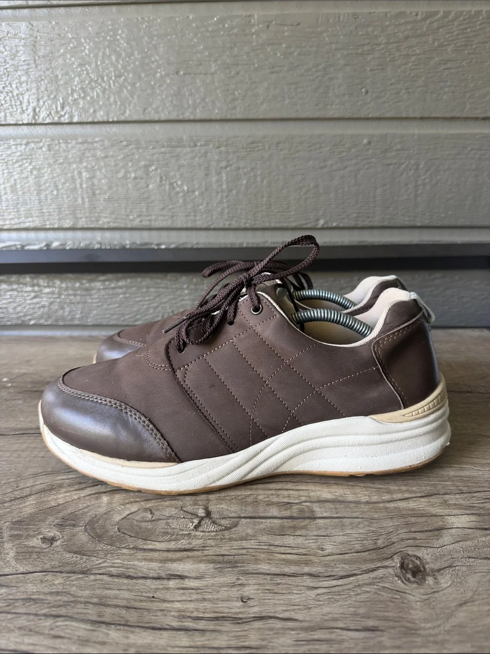 SAS Tripad ComfortMen's Brown Leather-Look Lace-Up Oxfords size 10 WW